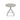 Modern small side table with black & khaki lacquered wood top – dark grey steel legs – Kano