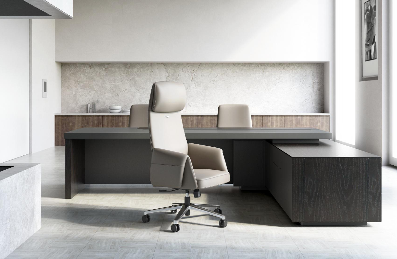 High Back half genuine Italian leather Executive Office Chair | Free ...